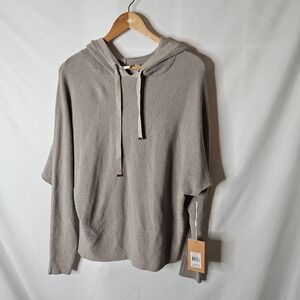 Cyrus Hooded Tan Knit Pullover Sweater sz‎ Small NWT